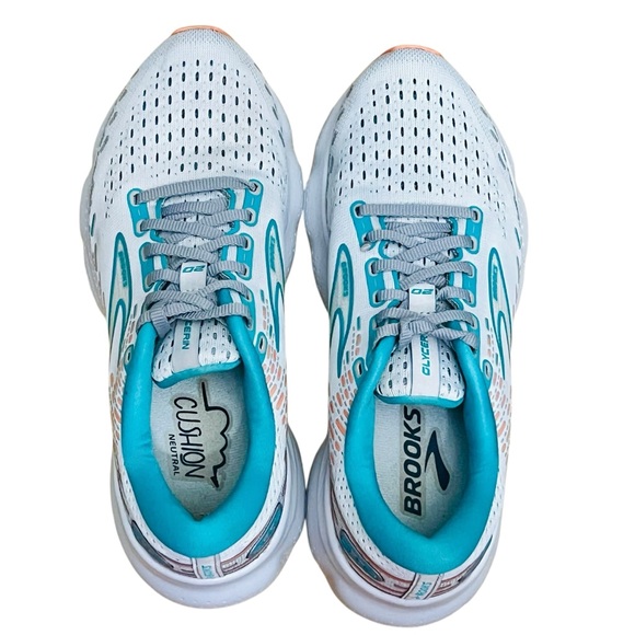 Brooks Glycerin 20 Sneakers Women's Sz 8.5 Running Shoes Gray Turquoise - Picture 5 of 9